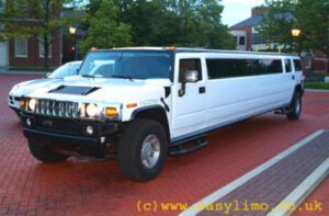 white hummer limo