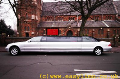 Silver Mercedes limousines